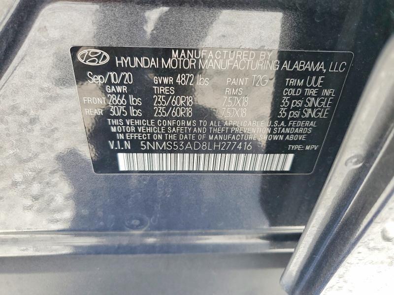 2020 HYUNDAI SANTA FE LIMITED — Фото 14 из 14