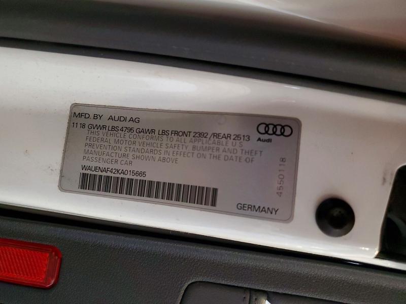 WAUENAF42KA015665 2019 AUDI A4 photo no. 12