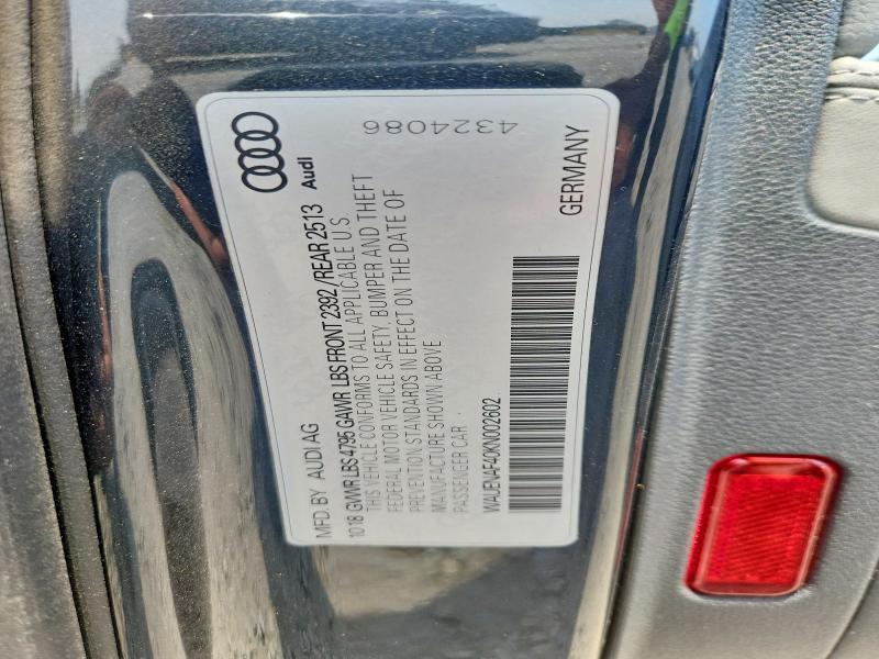 2019 AUDI A4 PREMIUM PLUS — Фото 12 из 12