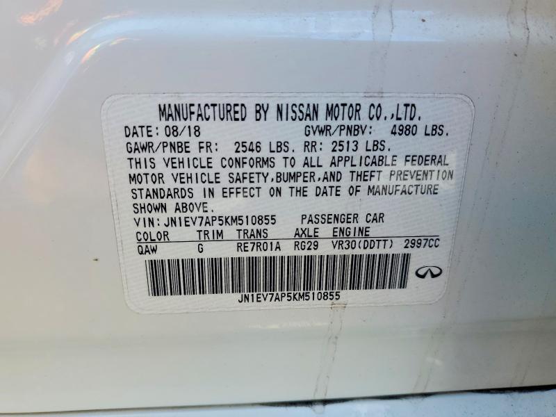 JN1EV7AP5KM510855 2019 INFINITI Q50 photo no. 12