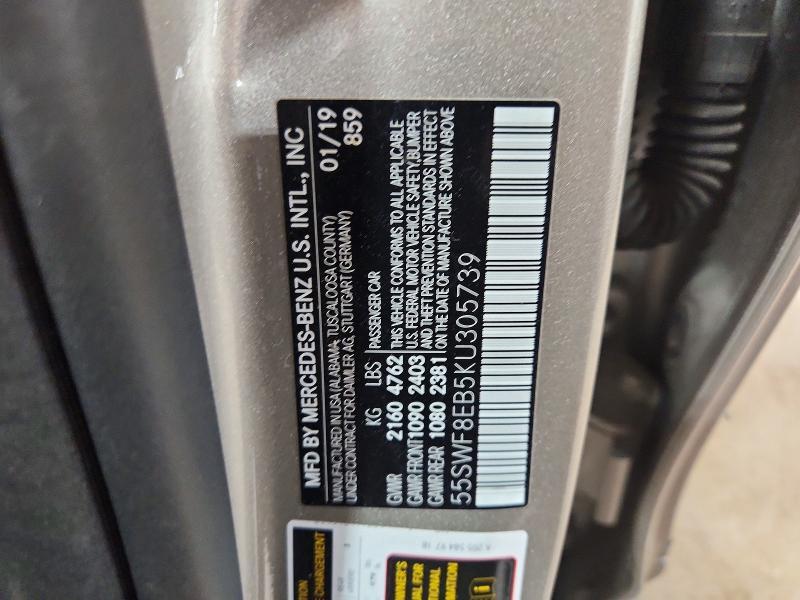 55SWF8EB5KU305739 2019 MERCEDES-BENZ C photo no. 12
