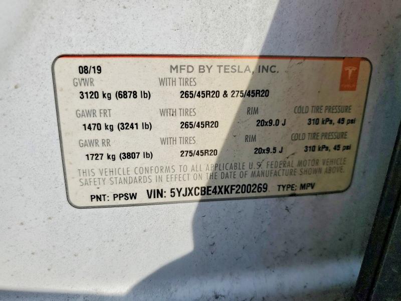 2019 TESLA MODEL X — Фото 13 из 13