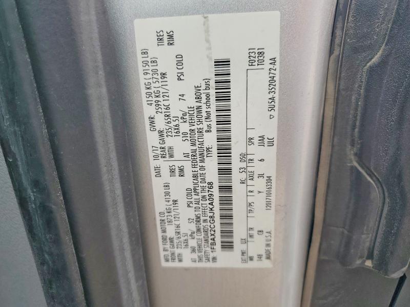 1FBAX2CG8JKA09768 2018 FORD TRANSIT photo no. 12