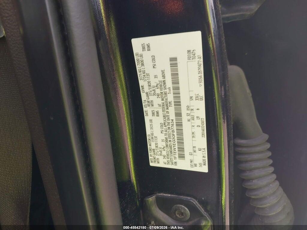 1FTEW1EG3GFB77634 2016 FORD F-150 photo no. 9