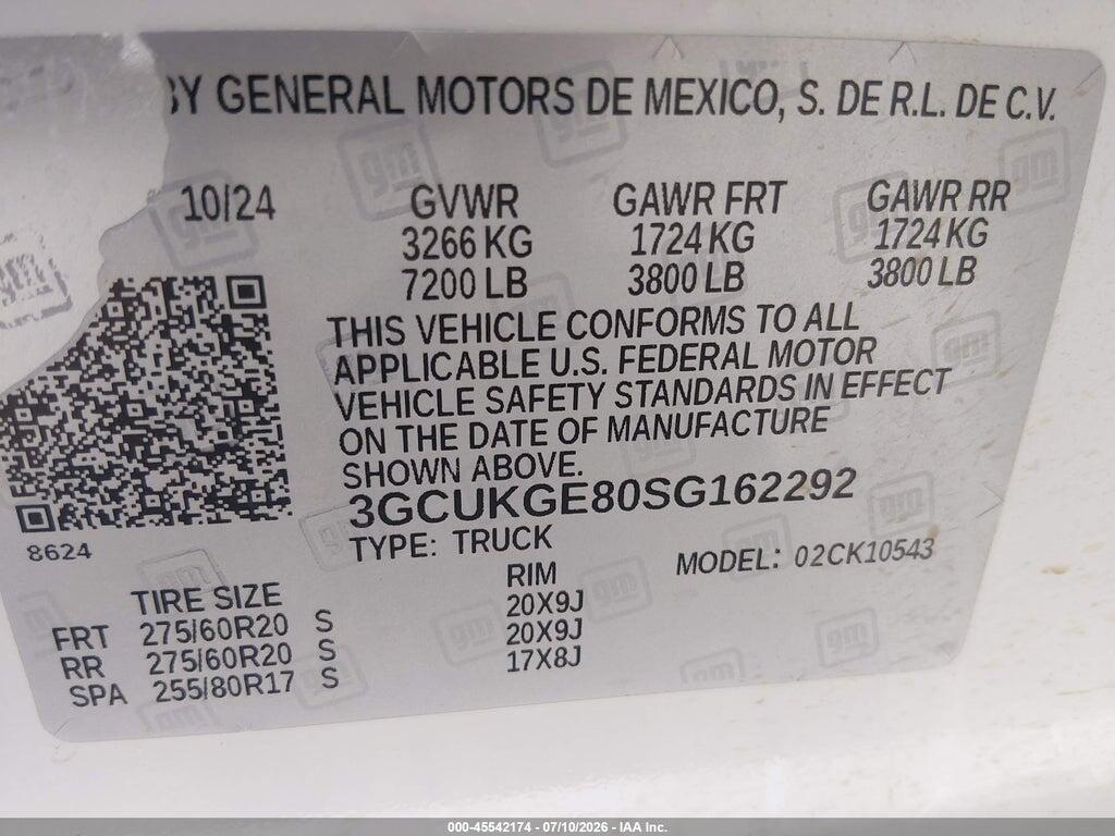3GCUKGE80SG162292 2025 CHEVROLET SILVERADO 1500 photo no. 9