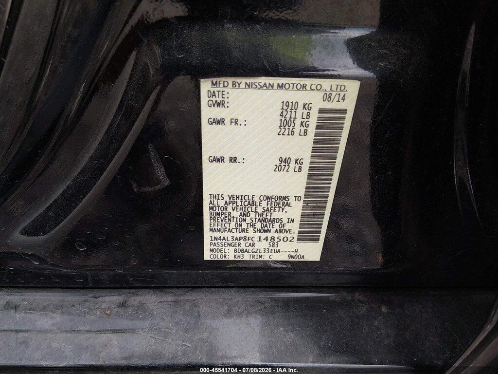 1N4AL3AP8FC148502 2015 NISSAN ALTIMA photo no. 9