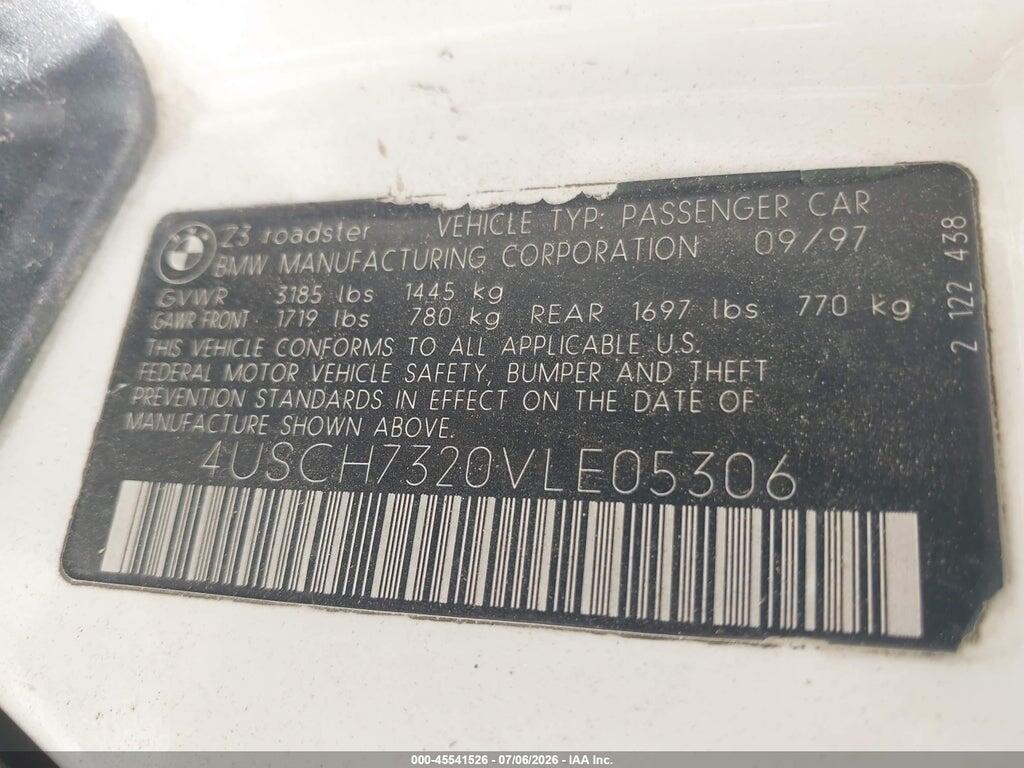 4USCH7320VLE05306 1997 BMW Z3 photo no. 9