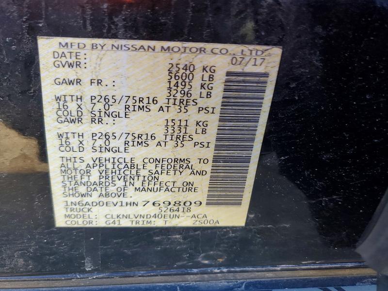 1N6AD0EV1HN769809 2017 NISSAN FRONTIER photo no. 12