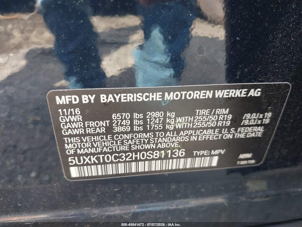 5UXKT0C32H0S81136 2017 BMW X5 EDRIVE photo no. 9