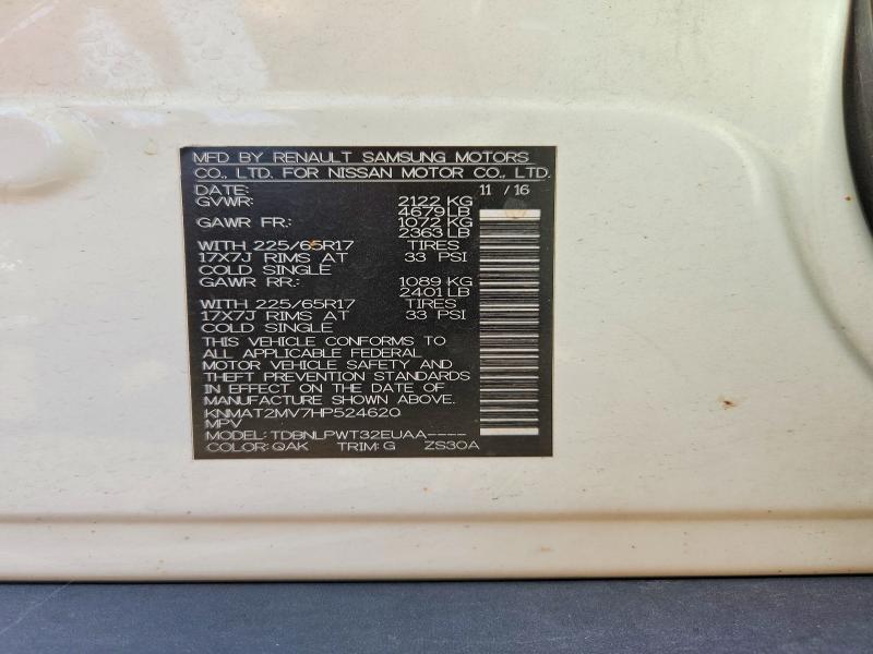 KNMAT2MV7HP524620 2017 NISSAN ROGUE photo no. 12