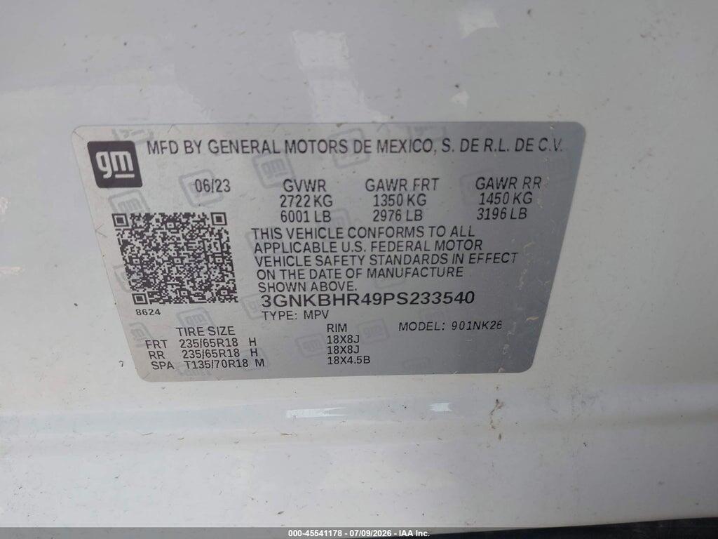 3GNKBHR49PS233540 2023 CHEVROLET BLAZER photo no. 9