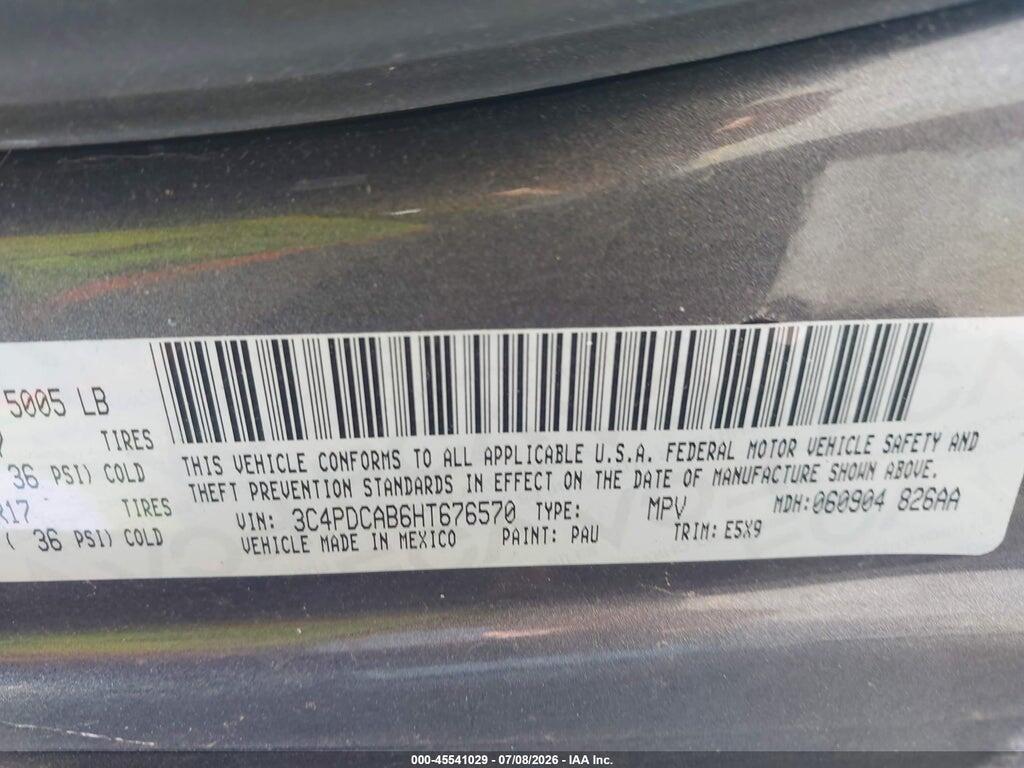 3C4PDCAB6HT676570 2017 DODGE JOURNEY photo no. 9