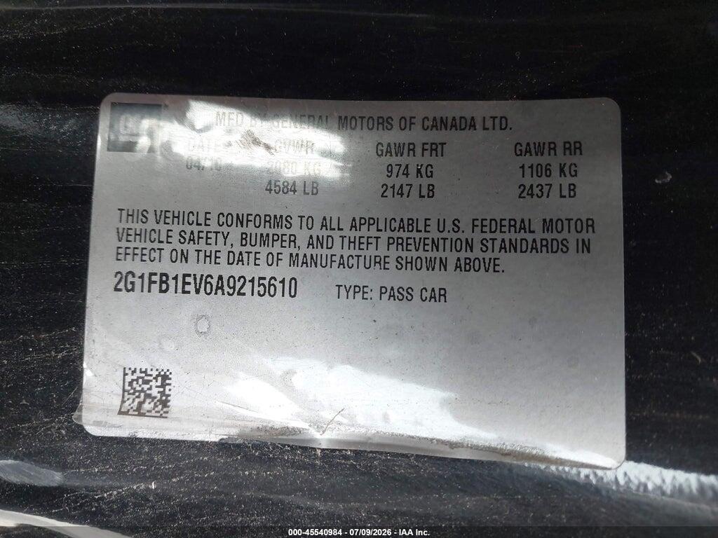 2G1FB1EV6A9215610 2010 CHEVROLET CAMARO photo no. 9