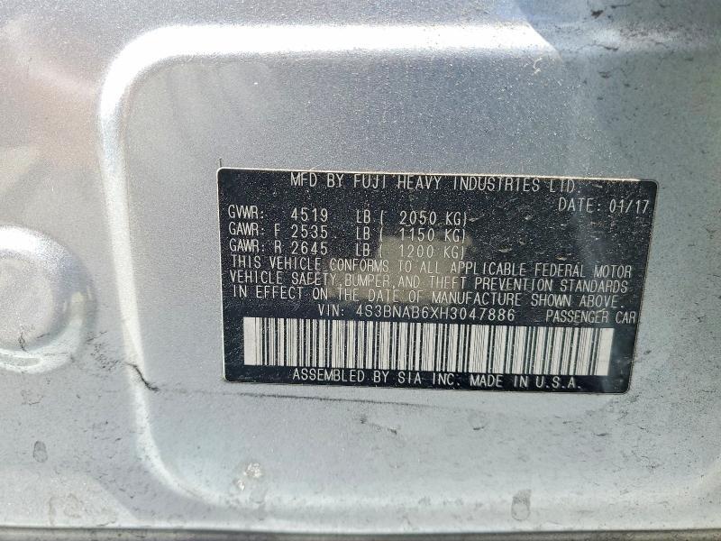 4S3BNAB6XH3047886 2017 SUBARU LEGACY photo no. 12