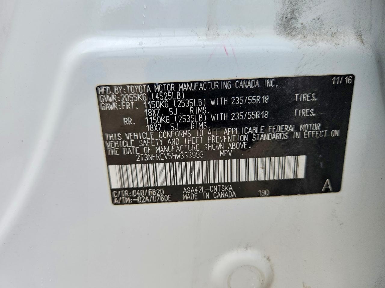 2017 TOYOTA RAV4 SE — Фото 13 из 13