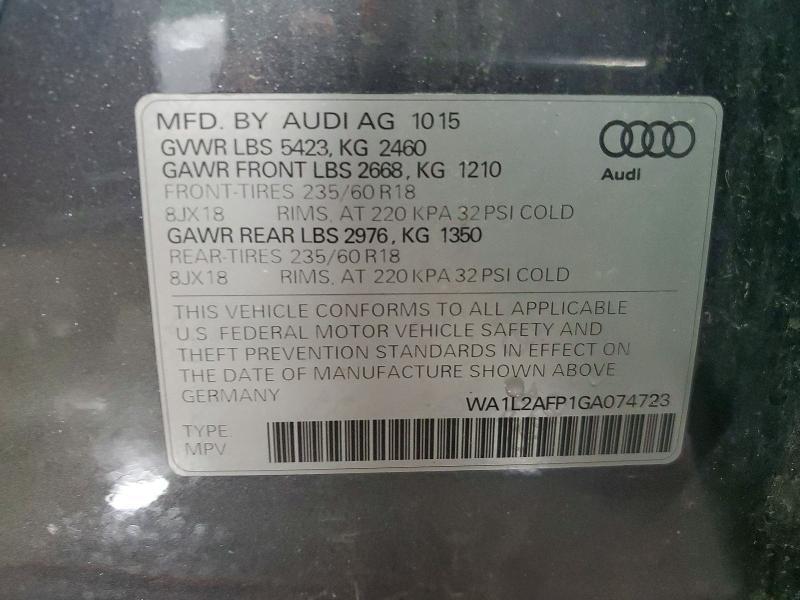 2016 AUDI Q5 PREMIUM PLUS — Фото 12 из 12