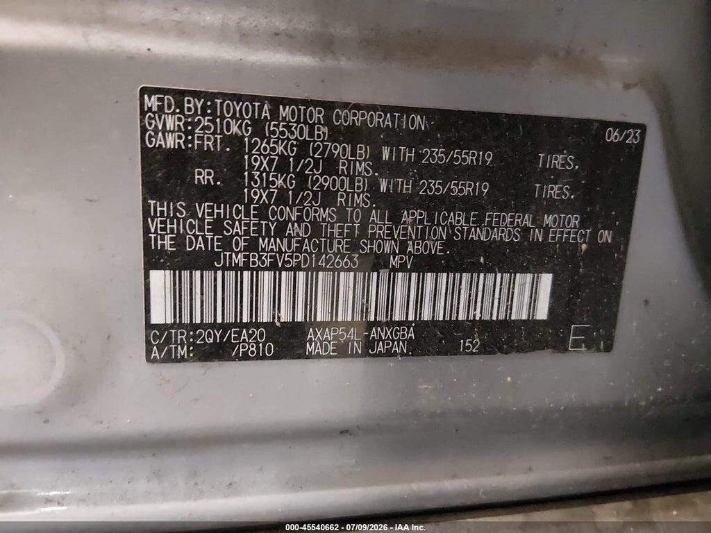 JTMFB3FV5PD142663 2023 TOYOTA RAV4 PRIME photo no. 9