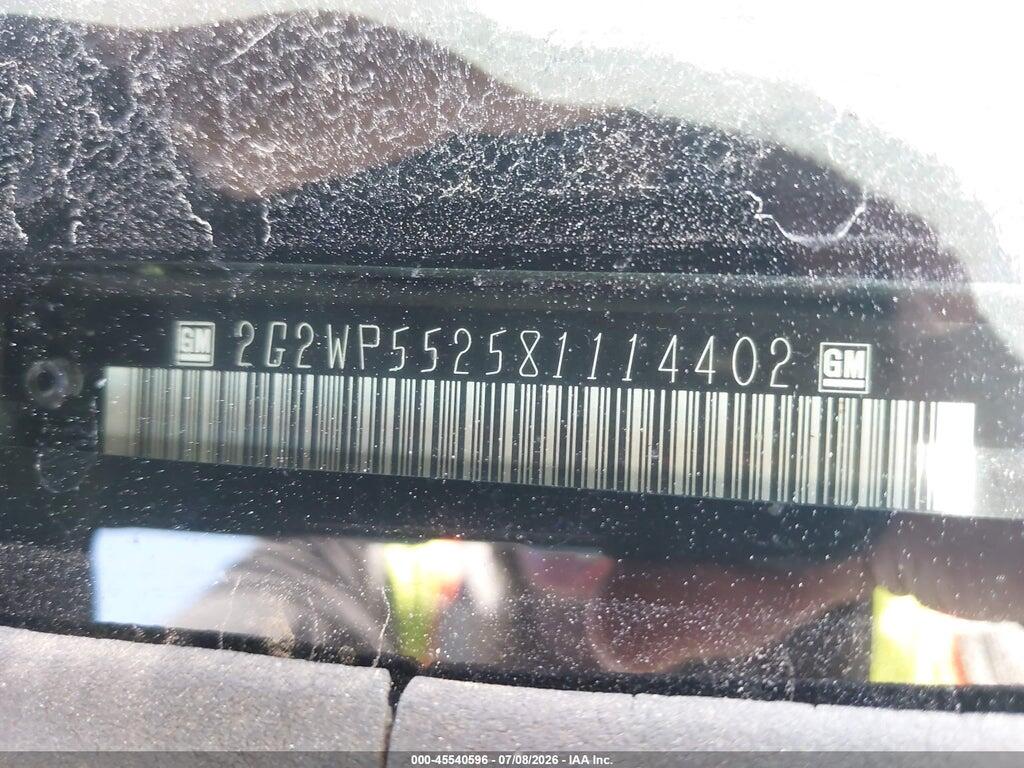 2G2WP552581114402 2008 PONTIAC GRAND PRIX photo no. 9