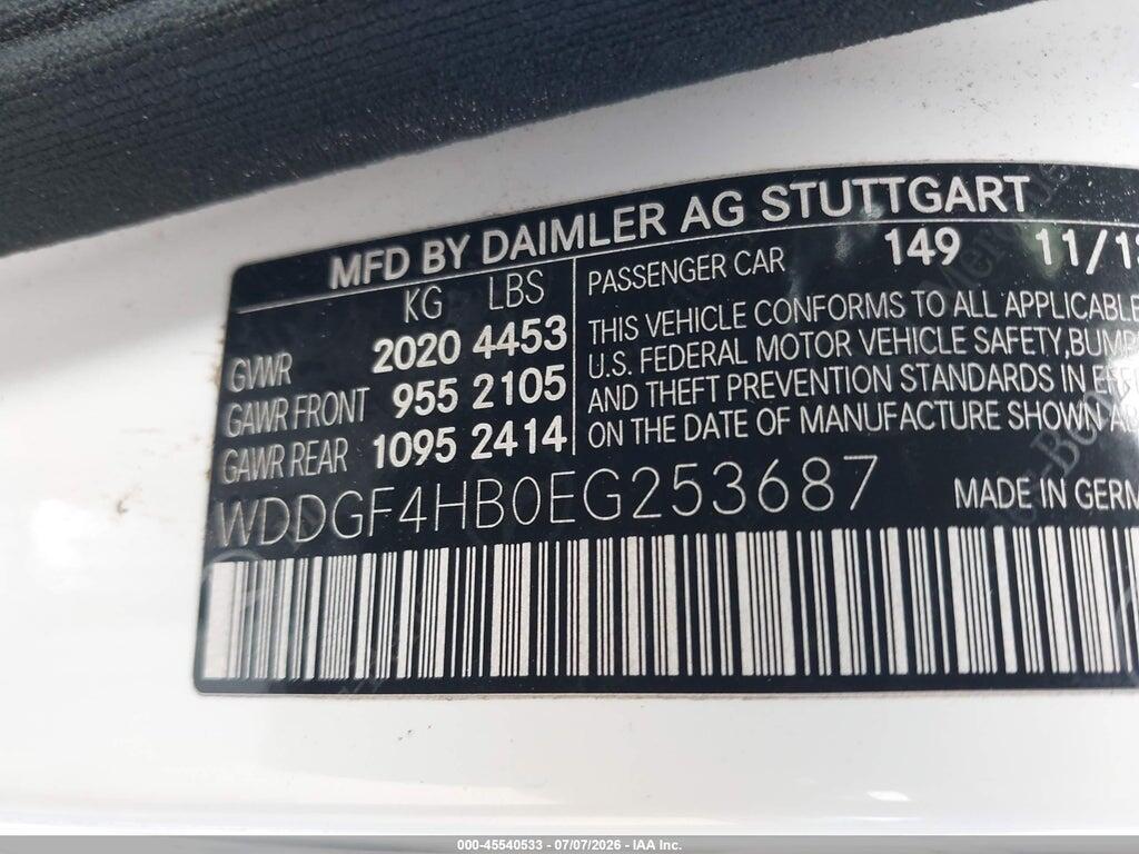WDDGF4HB0EG253687 2014 MERCEDES-BENZ C 250 photo no. 9