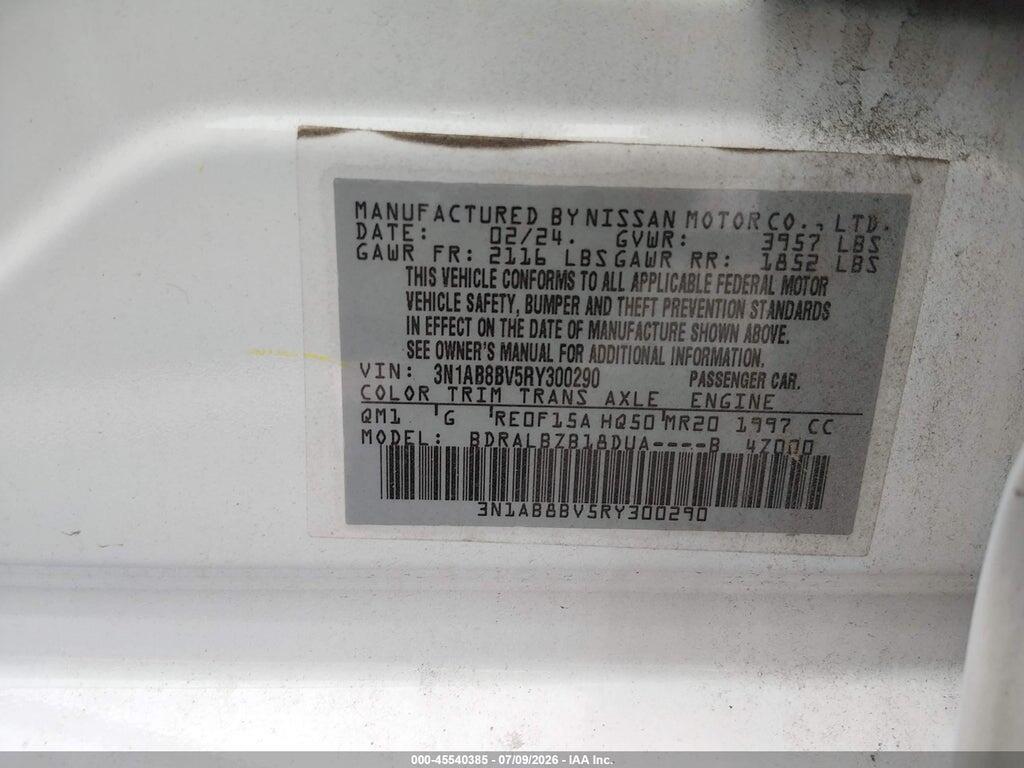 3N1AB8BV5RY300290 2024 NISSAN SENTRA photo no. 9