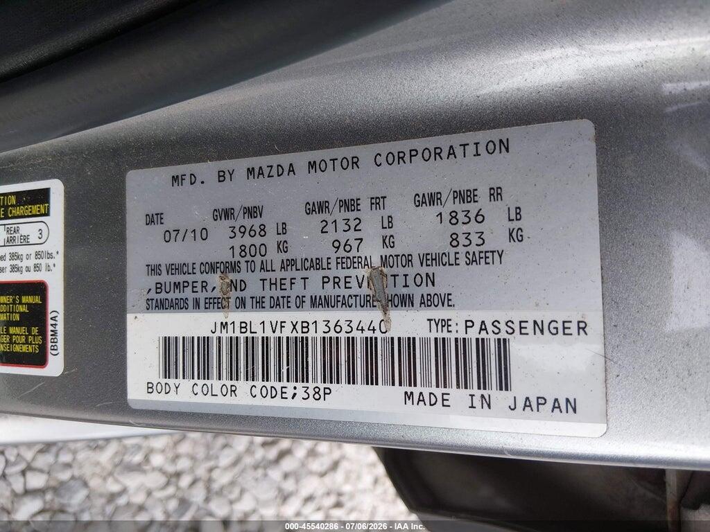 JM1BL1VFXB1363440 2011 MAZDA MAZDA3 photo no. 9