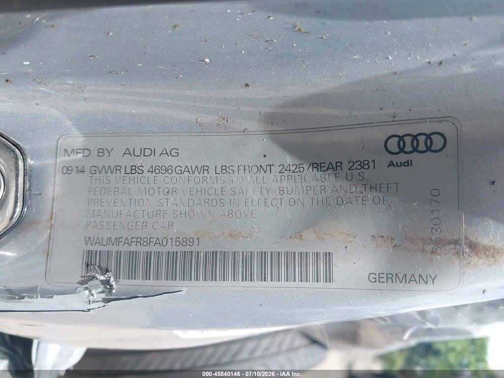 WAUMFAFR8FA015891 2015 AUDI A5 photo no. 9