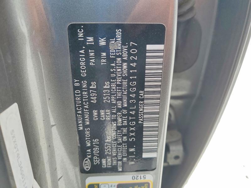 5XXGT4L34GG114207 2016 KIA OPTIMA photo no. 12