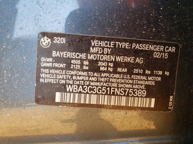 WBA3C3G51FNS75389 2015 BMW 320 photo no. 12