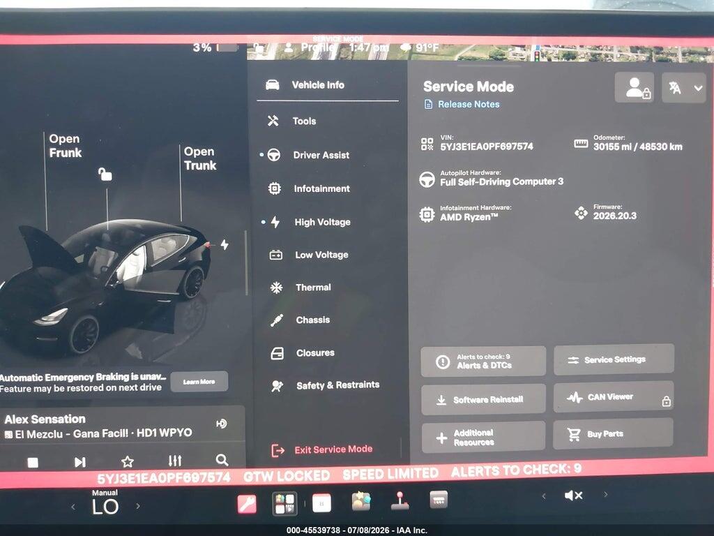 5YJ3E1EA0PF697574 2023 TESLA MODEL 3 photo no. 7