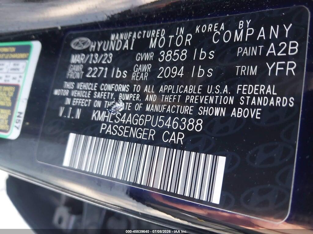 KMHLS4AG6PU546388 2023 HYUNDAI ELANTRA photo no. 9