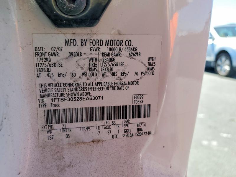 1FTSF30528EA63071 2008 FORD F350 photo no. 12