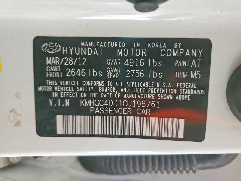 2012 HYUNDAI GENESIS 3.8L — Фото 12 из 12