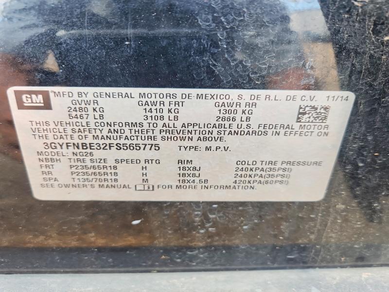 3GYFNBE32FS565775 2015 CADILLAC SRX photo no. 12