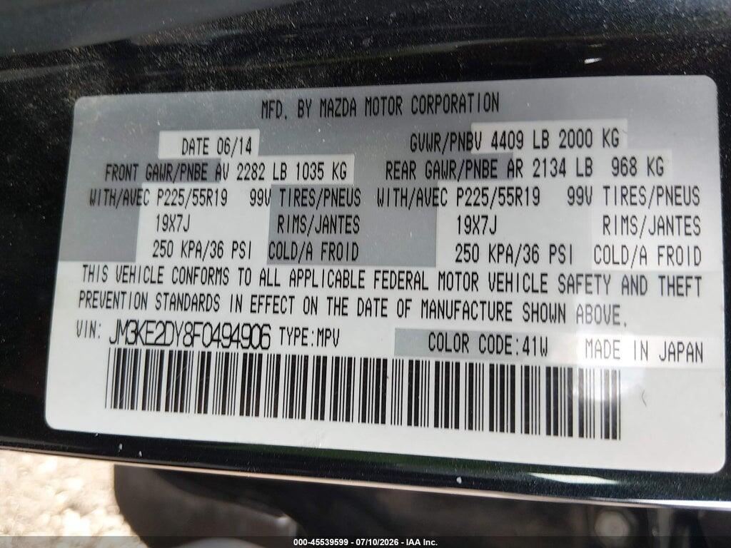 JM3KE2DY8F0494906 2015 MAZDA CX-5 photo no. 9