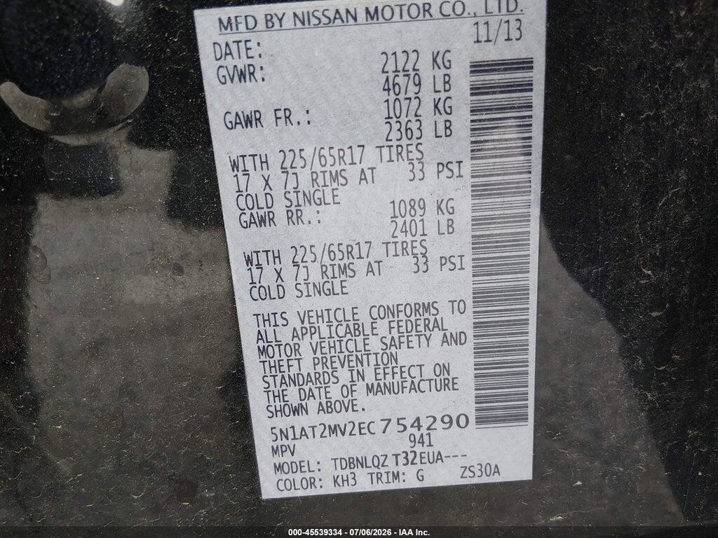 5N1AT2MV2EC754290 2014 NISSAN ROGUE photo no. 9