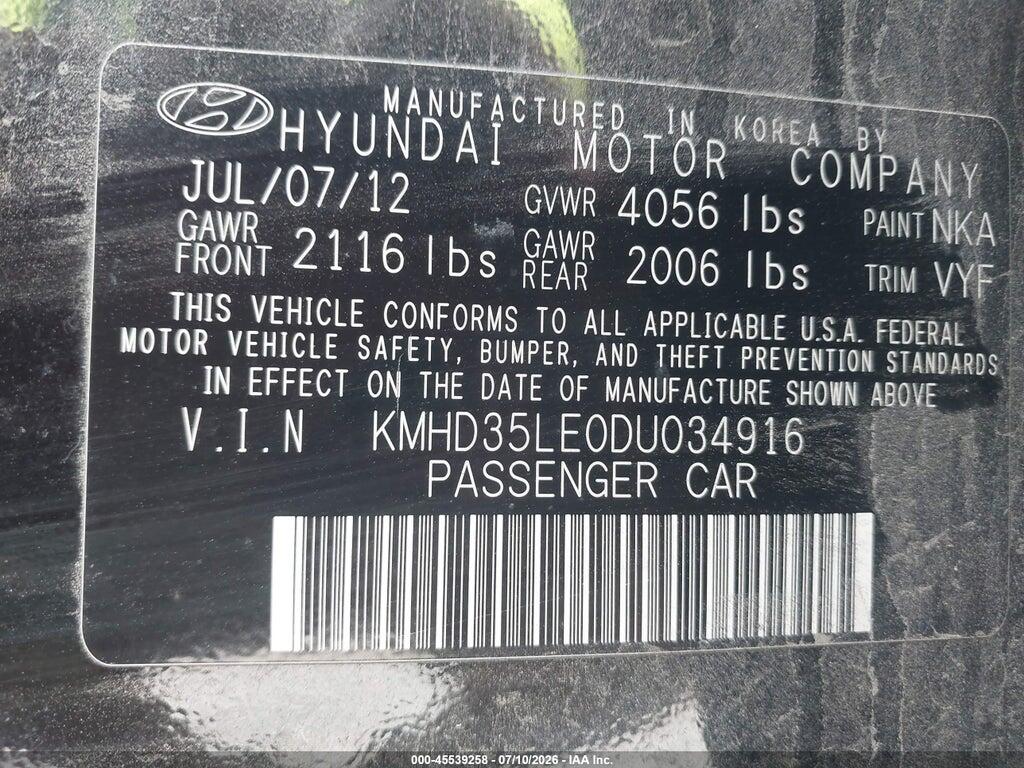 KMHD35LE0DU034916 2013 HYUNDAI ELANTRA GT photo no. 9
