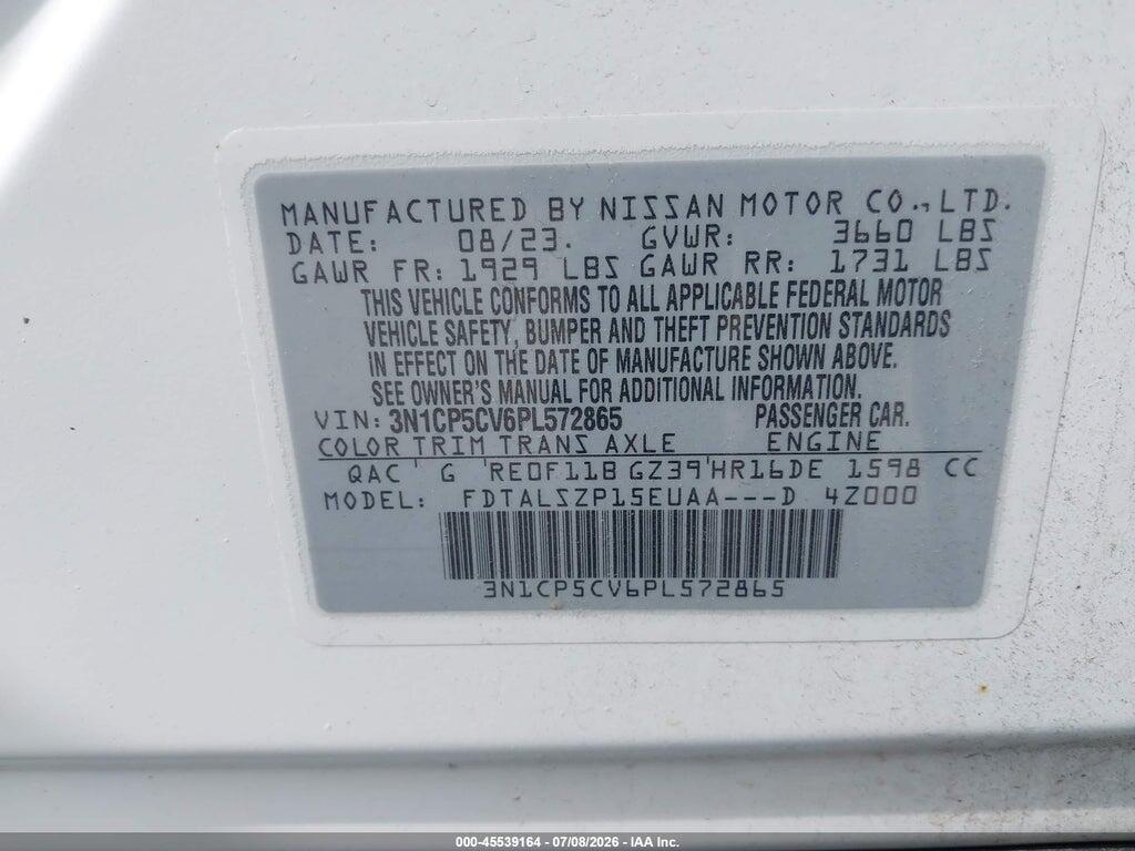 3N1CP5CV6PL572865 2023 NISSAN KICKS photo no. 9