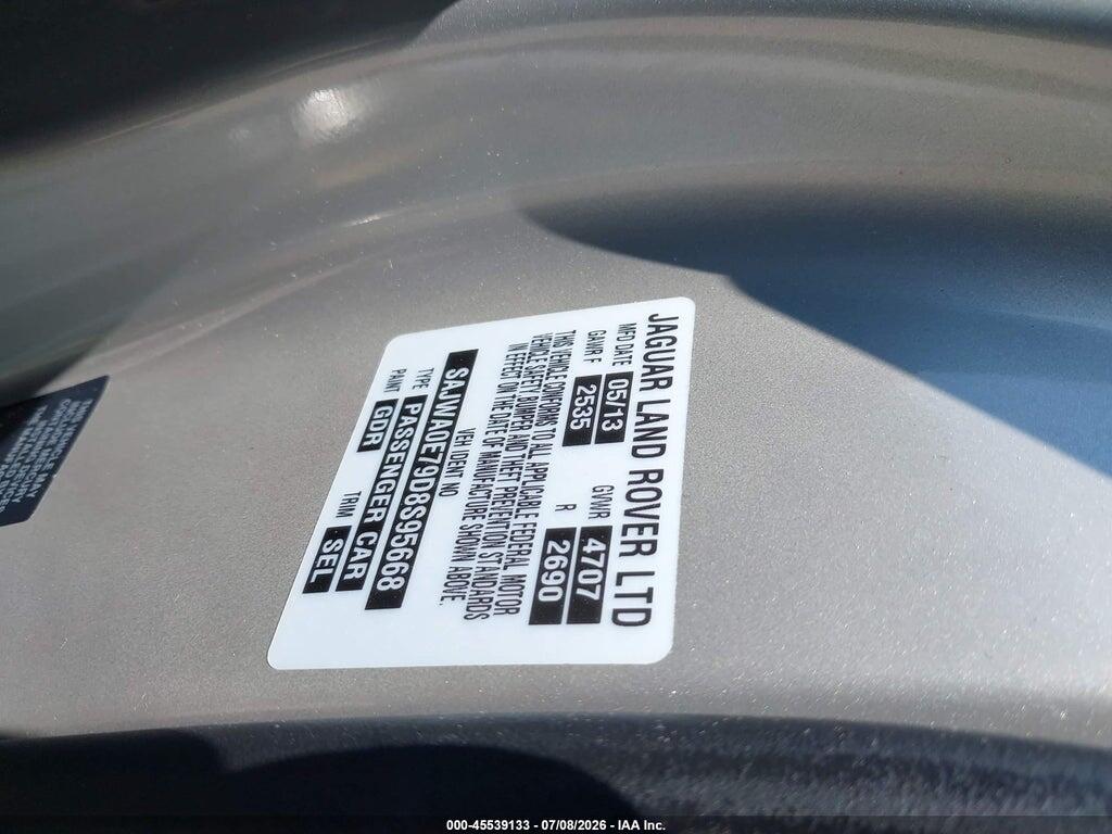SAJWA0E79D8S95668 2013 JAGUAR XF photo no. 9