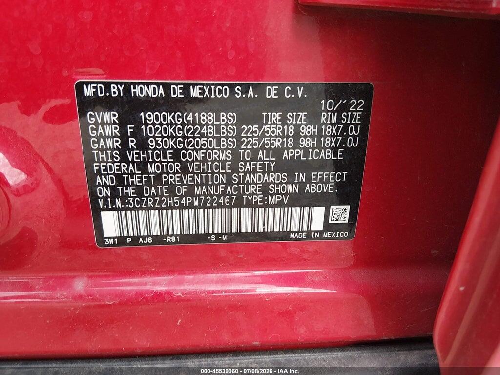 3CZRZ2H54PM722467 2023 HONDA HR-V photo no. 9