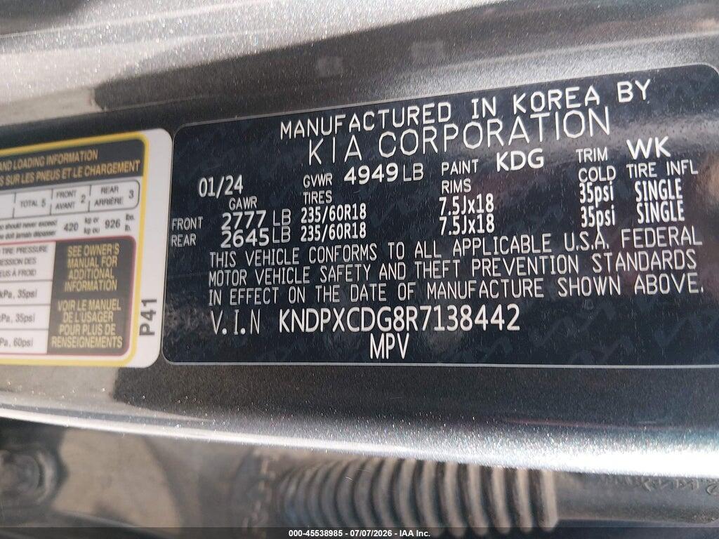 KNDPXCDG8R7138442 2024 KIA SPORTAGE HYBRID photo no. 9