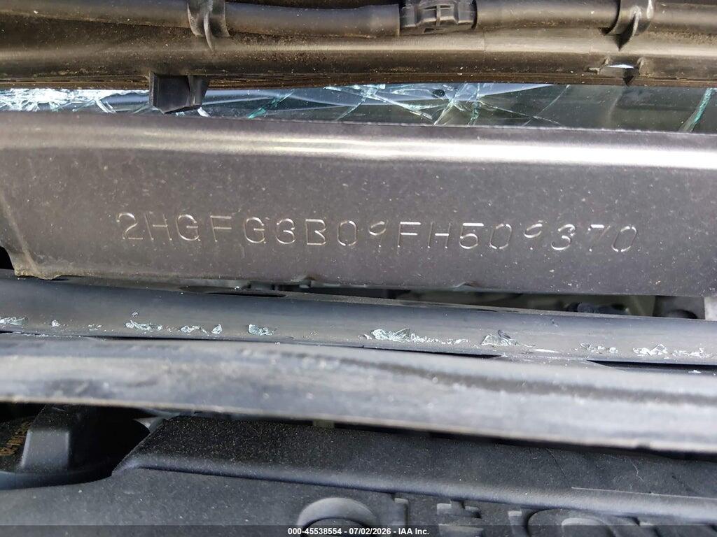 2HGFG3B09FH509370 2015 HONDA CIVIC photo no. 9