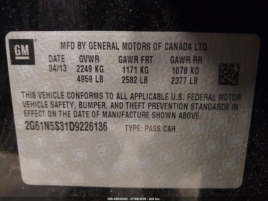 2G61N5S31D9226136 2013 CADILLAC XTS photo no. 9