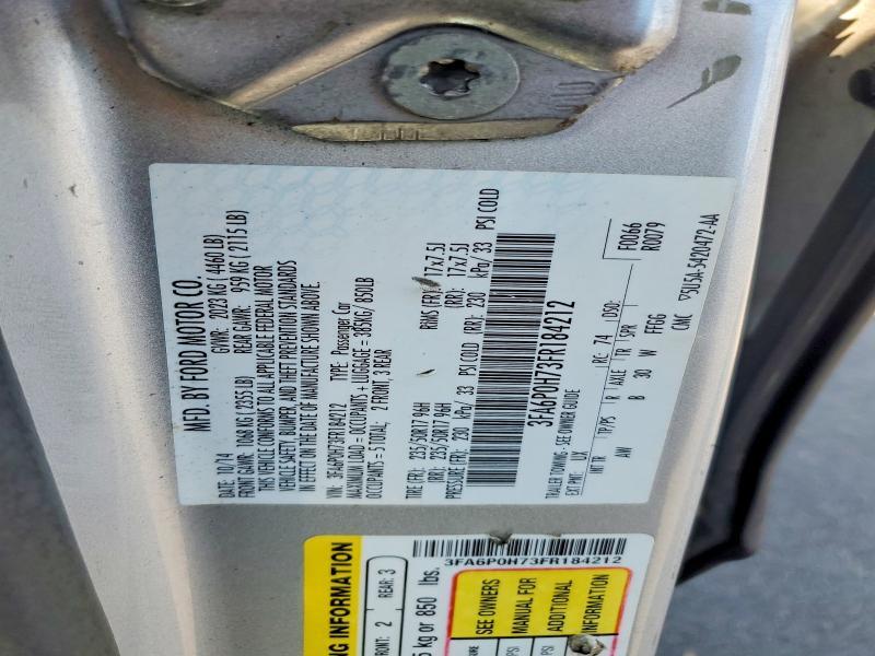 2015 FORD FUSION SE — Фото 12 из 12