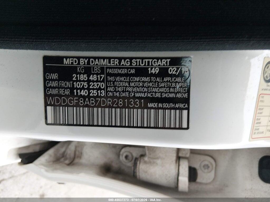 WDDGF8AB7DR281331 2013 MERCEDES-BENZ C 300 photo no. 9