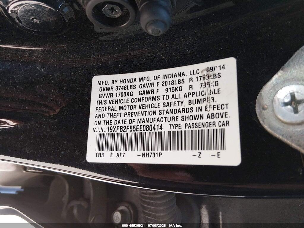19XFB2F55EE080414 2014 HONDA CIVIC photo no. 9
