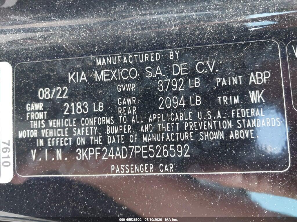 3KPF24AD7PE526592 2023 KIA FORTE photo no. 9