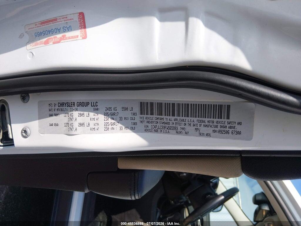 1C4PJLCS9FW565993 2015 JEEP CHEROKEE photo no. 9
