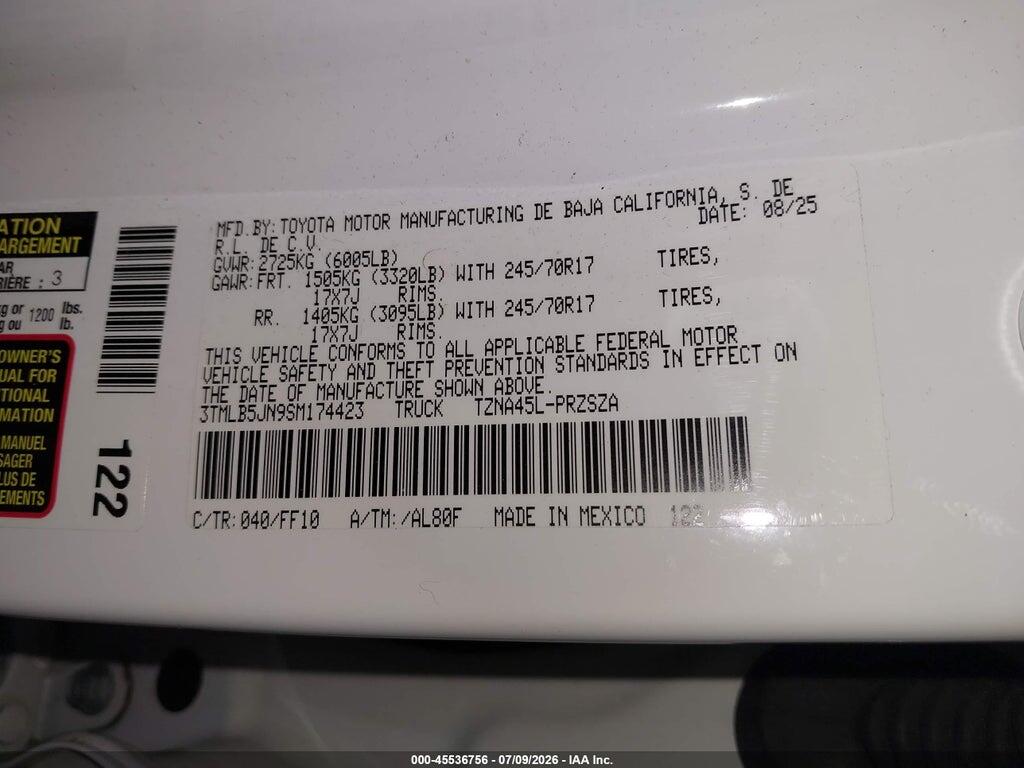 3TMLB5JN9SM174423 2025 TOYOTA TACOMA photo no. 9