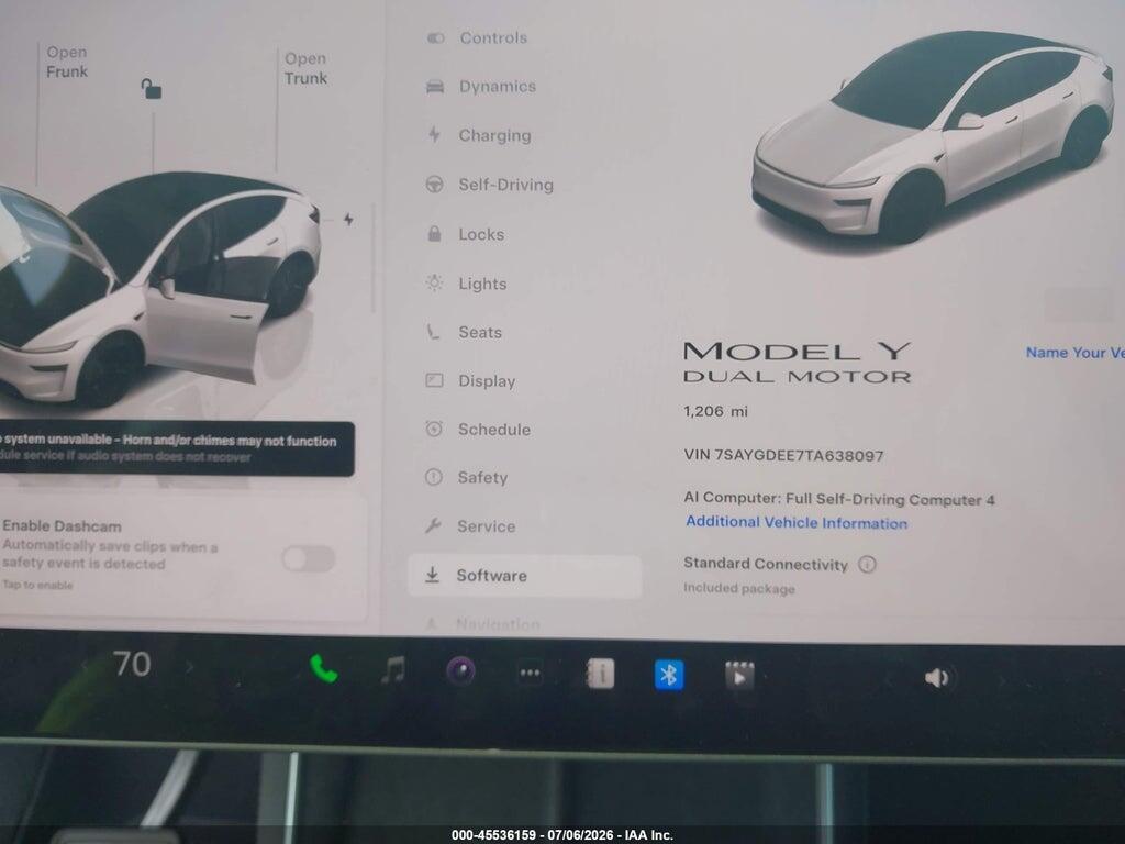 7SAYGDEE7TA638097 2026 TESLA MODEL Y photo no. 7