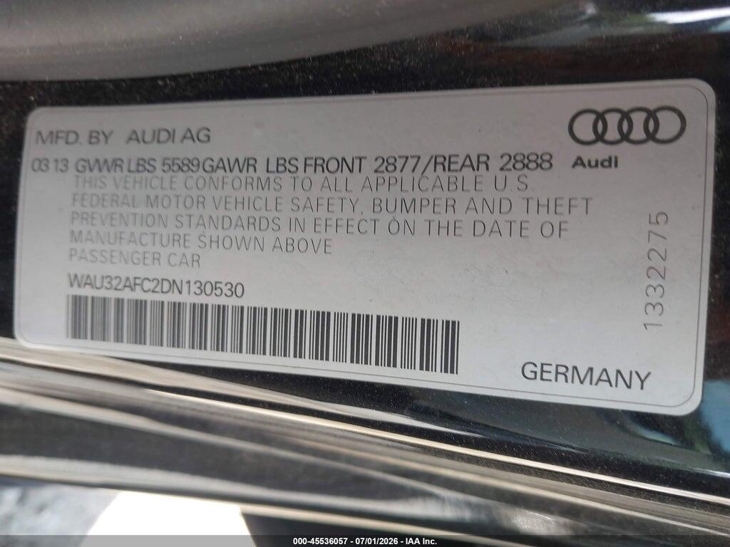 WAU32AFC2DN130530 2013 AUDI S7 photo no. 9